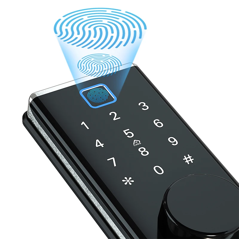 handleless palm safe combination digital deadbolt door waterproof, work with alexa touchscreen app remote control smart lock
