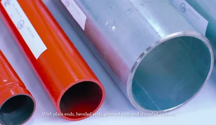 ASTM A795 SCH10 & SCH40 UL FM Fire Fighting ERW Steel Pipes Fire Sprinkler Pipe