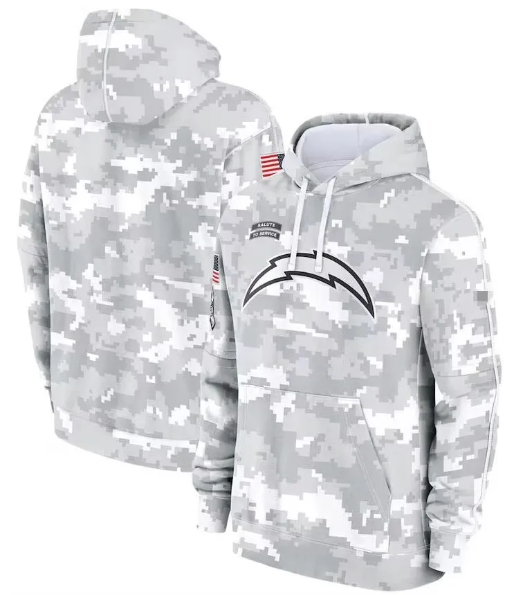 2024 American Football Printed Hoodies Salute-to-Service Camo Sport Hoodie Wear NFLL Sweatshirts Hooded Fleece Pullover 32 Team