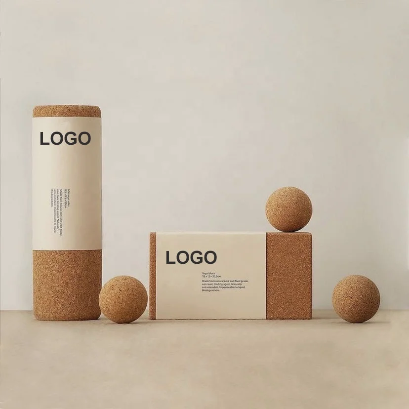 brand new color cork massage tool yoga roller yoga peanut ball  yoga block sets cork balance board gym ball balance pad