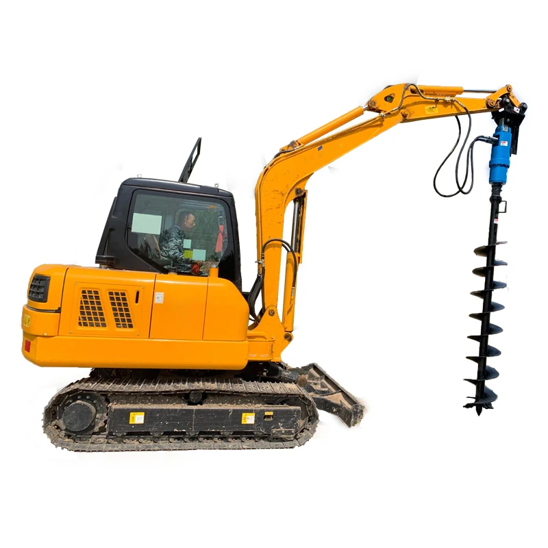 Excavating and renovating spiral drilling rig Tree pit machine Spiral pile driver Rotary drill
