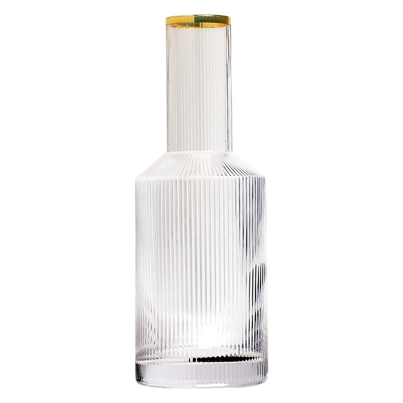 Оптовая продажа, современное вертикальное мини-Золотое кольцо с маленьким горлышком, стеклянная ваза для цветов