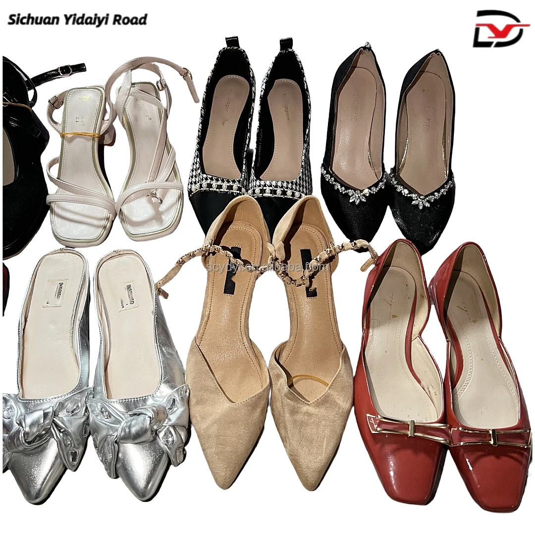 S15 used fashion shoes Affordable Second Hand High Heel Fashion-Forward Shoes for Every Trendsetter thrift fashion shoes in bulk