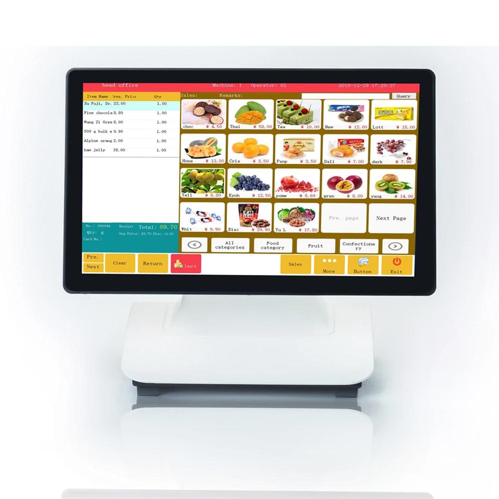 Manufacture Wholesale 15.6 Inch New Touch Screen Android Cash Drawer Pos System Dual Screen Pos Terminal