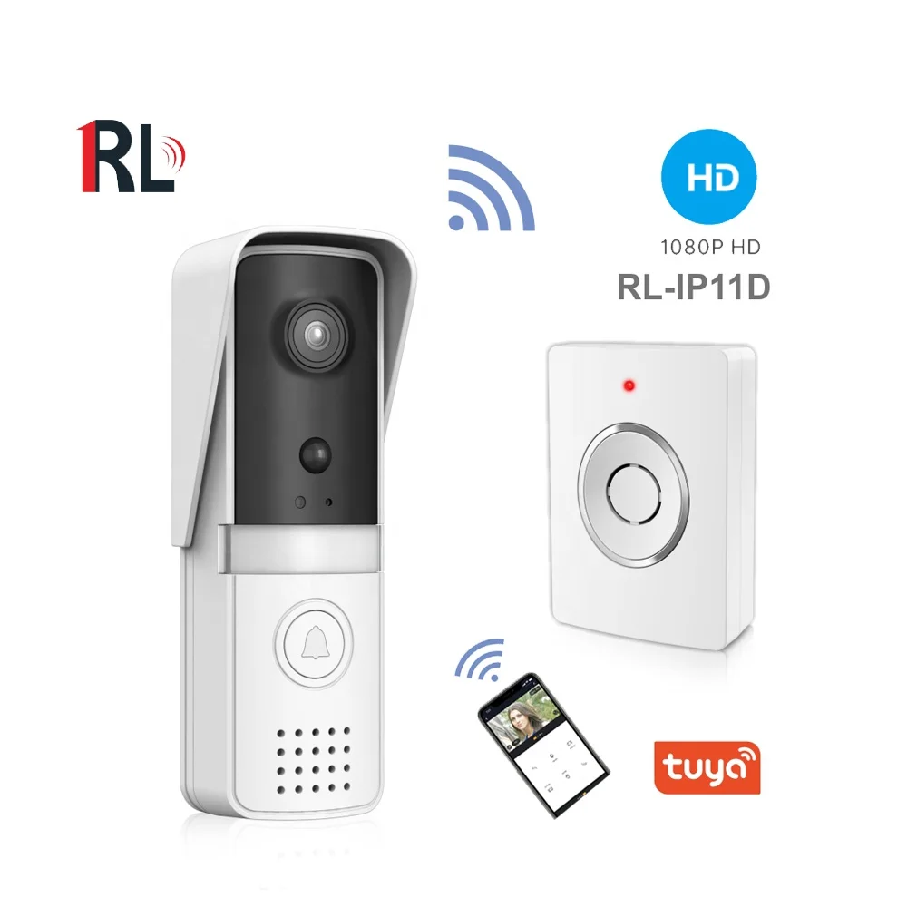 Высококачественный дверной звонок tuya 1080p беспроводной умный с камерой Wi-Fi
