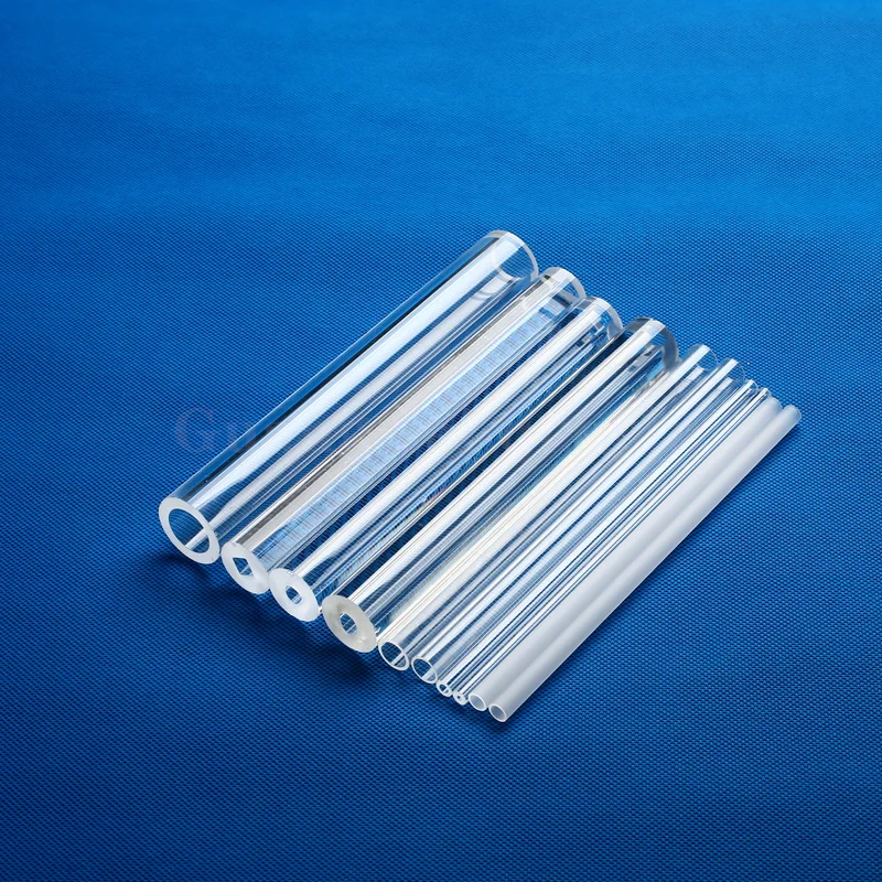 Solid manufacturers can customize high purity quartz glass tube transparent quartz test tube