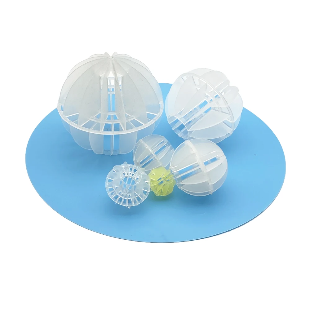 PP PE polyhedral filler Plastic Polyhedral Hollow Ball For Wet Scrubber Filter