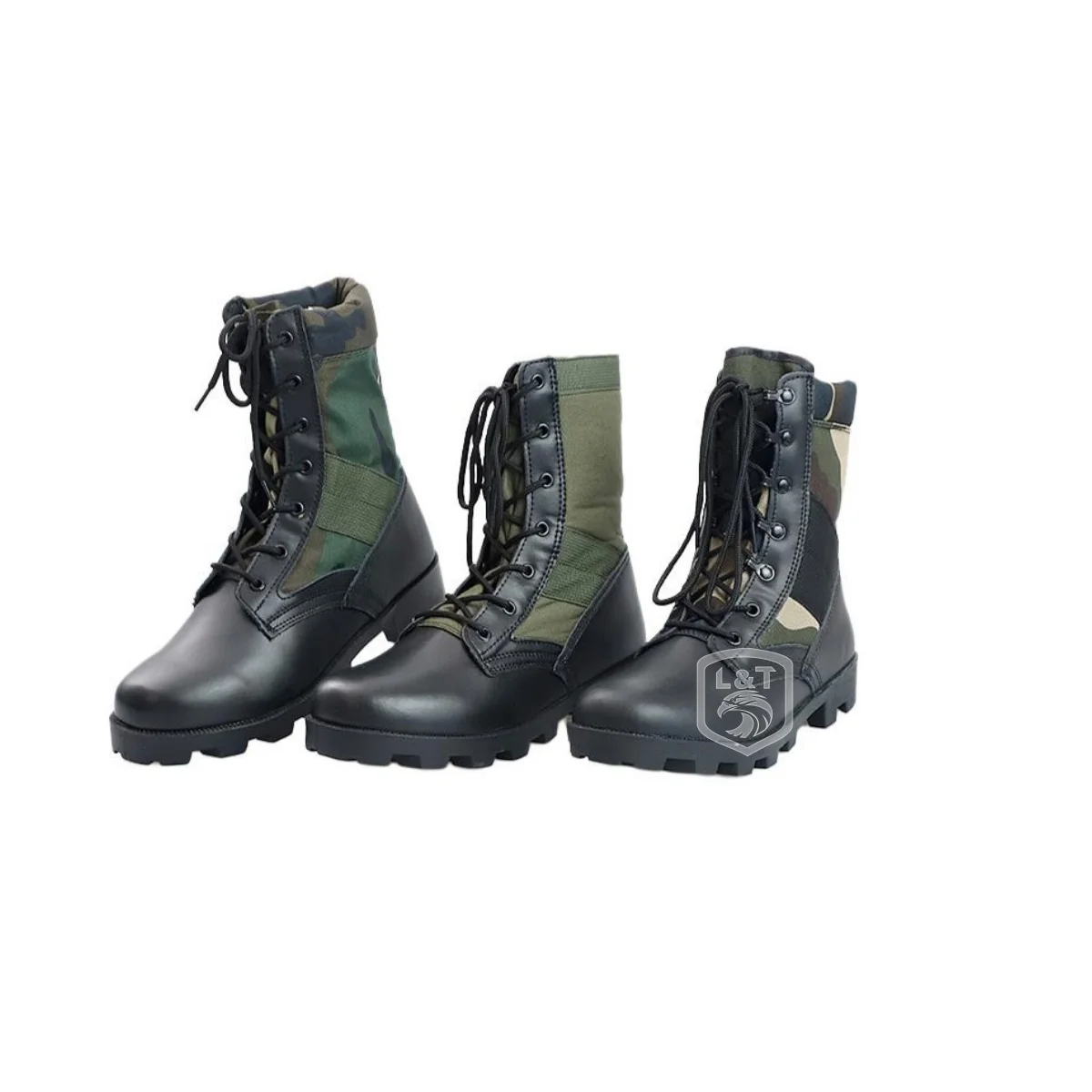 Men and Women Hightop Desert Boots Green Camo Outdoor Hiking Tactical Boots Outdoor Tactical Training