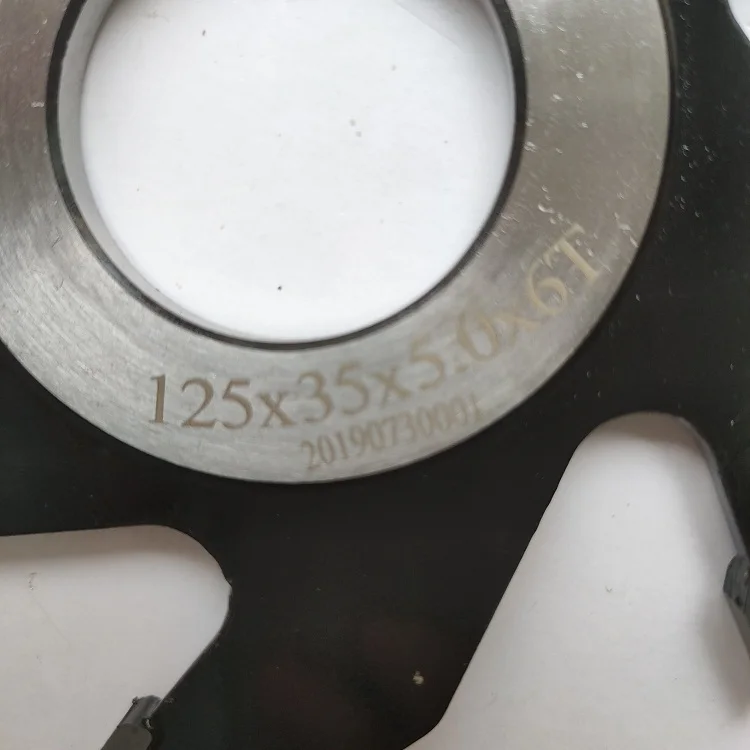 125*35*5.0*6T wood milling cutter carbide tips Six Teeth Shape Slot groove woodworking tct groove cutter