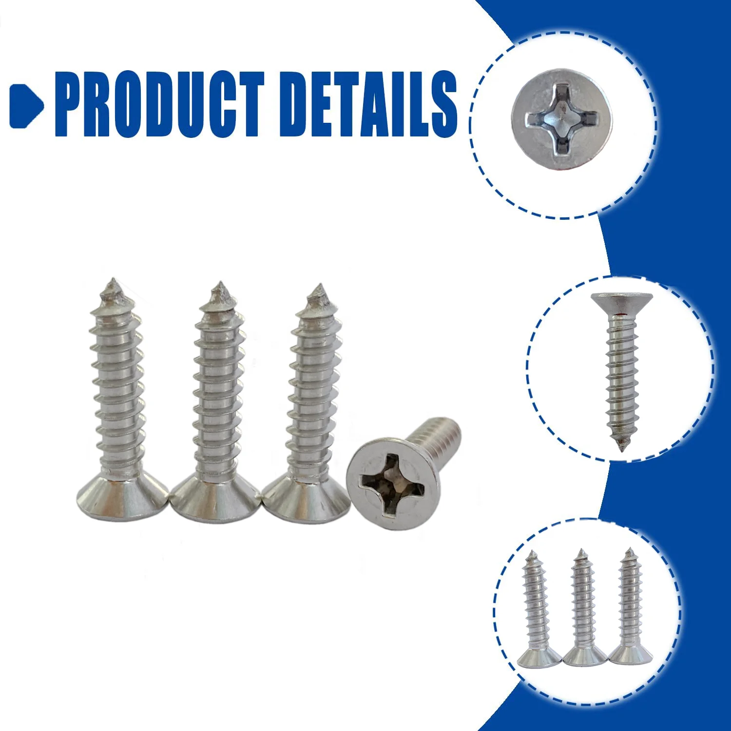 fasteners m2.5 wood screw Suitable for Indoor and Outdoor, Repairing Furniture, Carpentry and DIYn