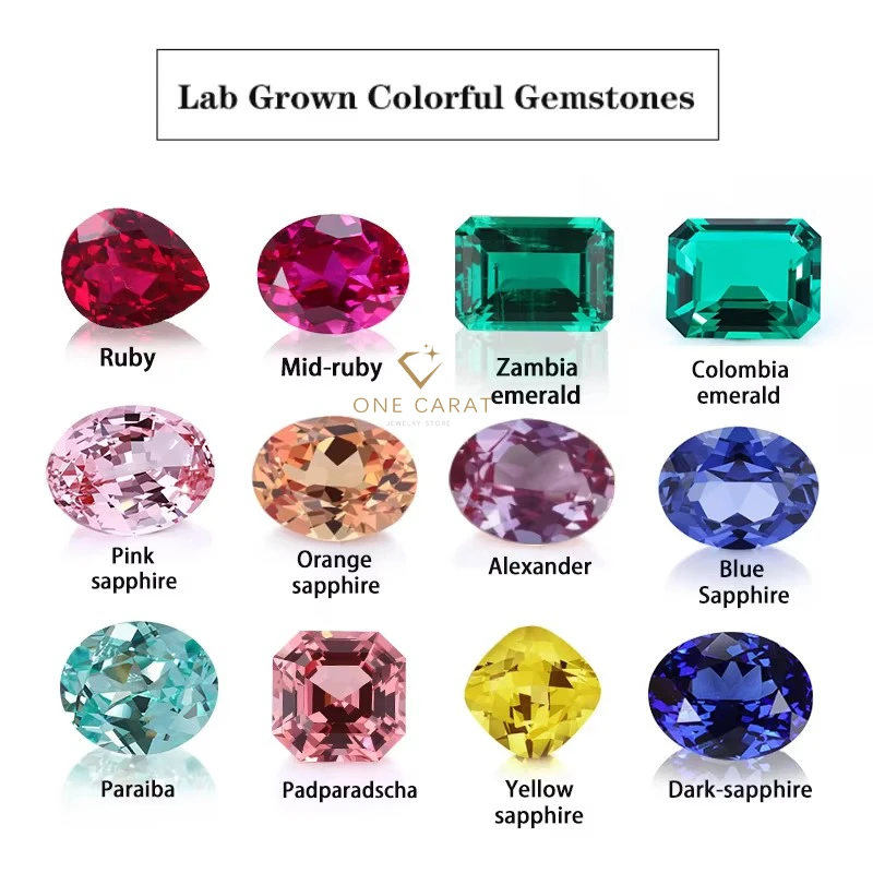 Factory Direct Lab Created Ruby Loose Gemstones Natural Cut Various Shapes-Round Oval Pear Heart Marquise Cushion Square Heat