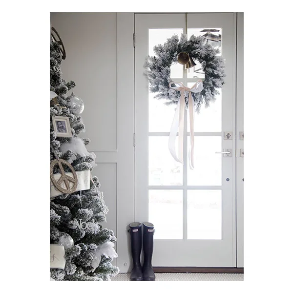 Aluminum wood clad safety glass french entry doors exterior