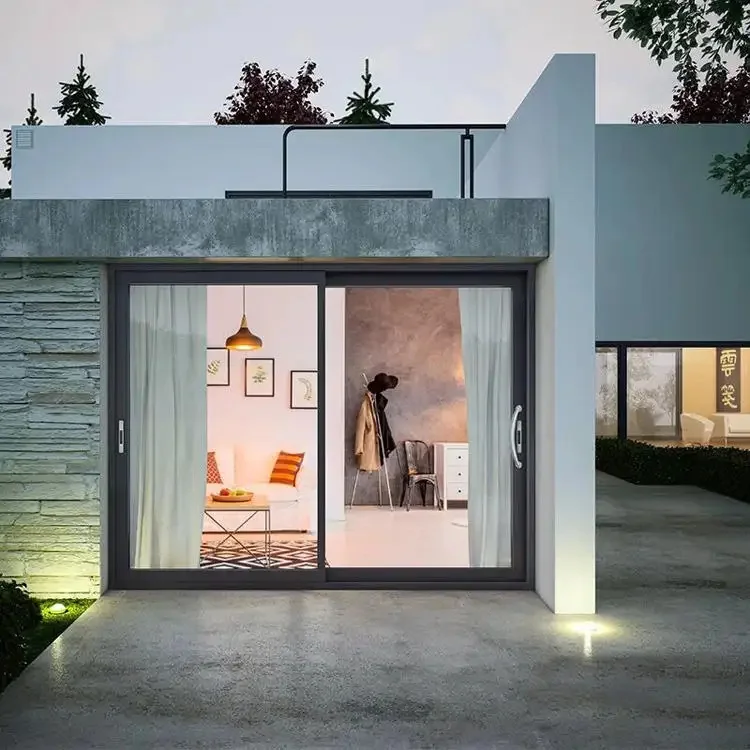Export Quality Heavy Sliding Door Balcony Screen Aluminium Alloy Sliding Door