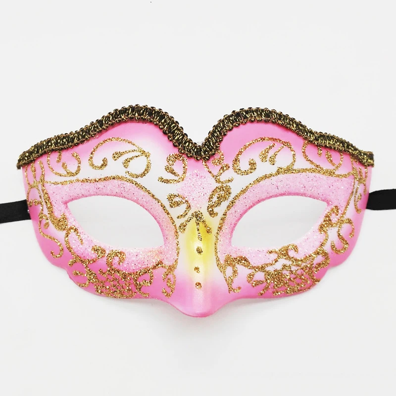 Halloween Carnival Masquerade Mask Color Painting Half Face Mask for Girls Women Party Mask