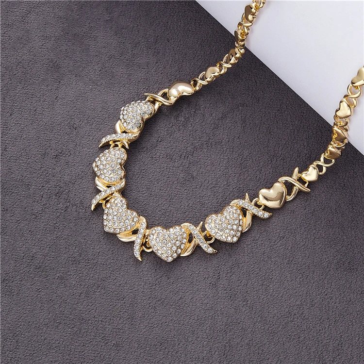 2021 Love Pattern14k Gold Jewelryset XOXO Jewelry Set I Love You Bear Jewelry Sets Lovely and Hot Design XOXO Necklace