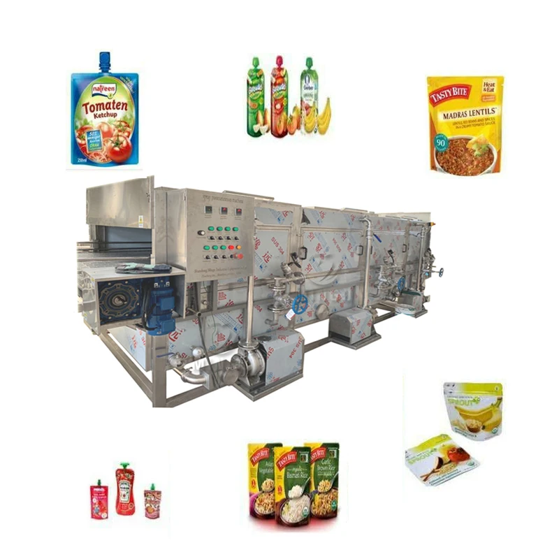 Industrial automatic Canned and package bottle food pasteurization machine and cooling tunnel