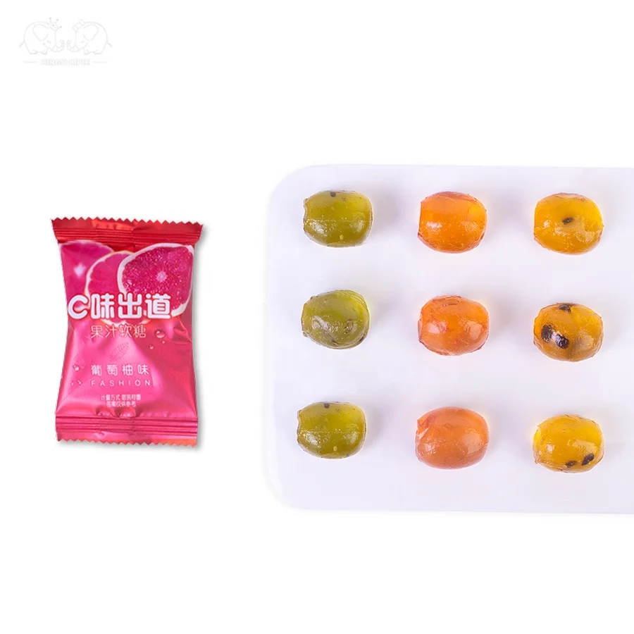 Wholesale Gummies In Bag Sweet and Sour Kosher Food Fruity Bonbons Gummy Candy Ball