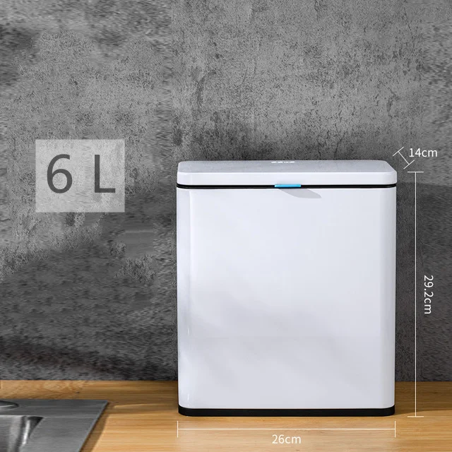 Wall Mounted Stainless Steel Activated Carbon Home Waste Bin  Hanging Dust bin  Trash Can for Cabinet Door with Lid