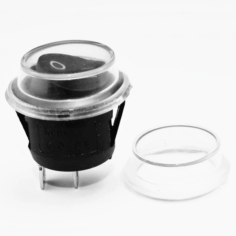 On Off 15 16 19 20 22 23 MM Round Switch With Waterproof Caps 2 3 4 6 Pin Two Position Rocker Switch Kcd1 3A 6A 10A 250V