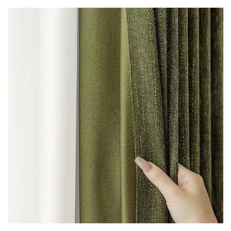 Factory Stock Cheap Price Blackout Embroidered Polyester Curtain Fabric for Living Room