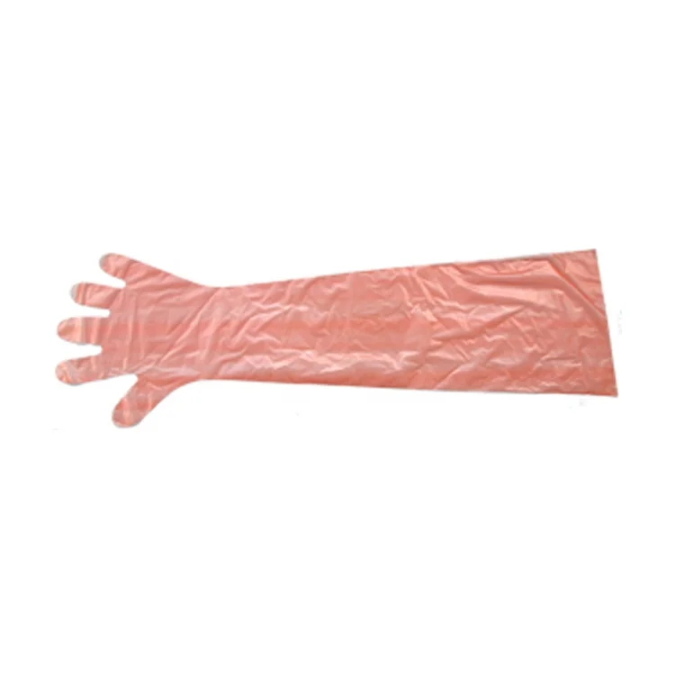 
High Strength PE Long Sleeve Disposable Veterinary Insemination Gloves 