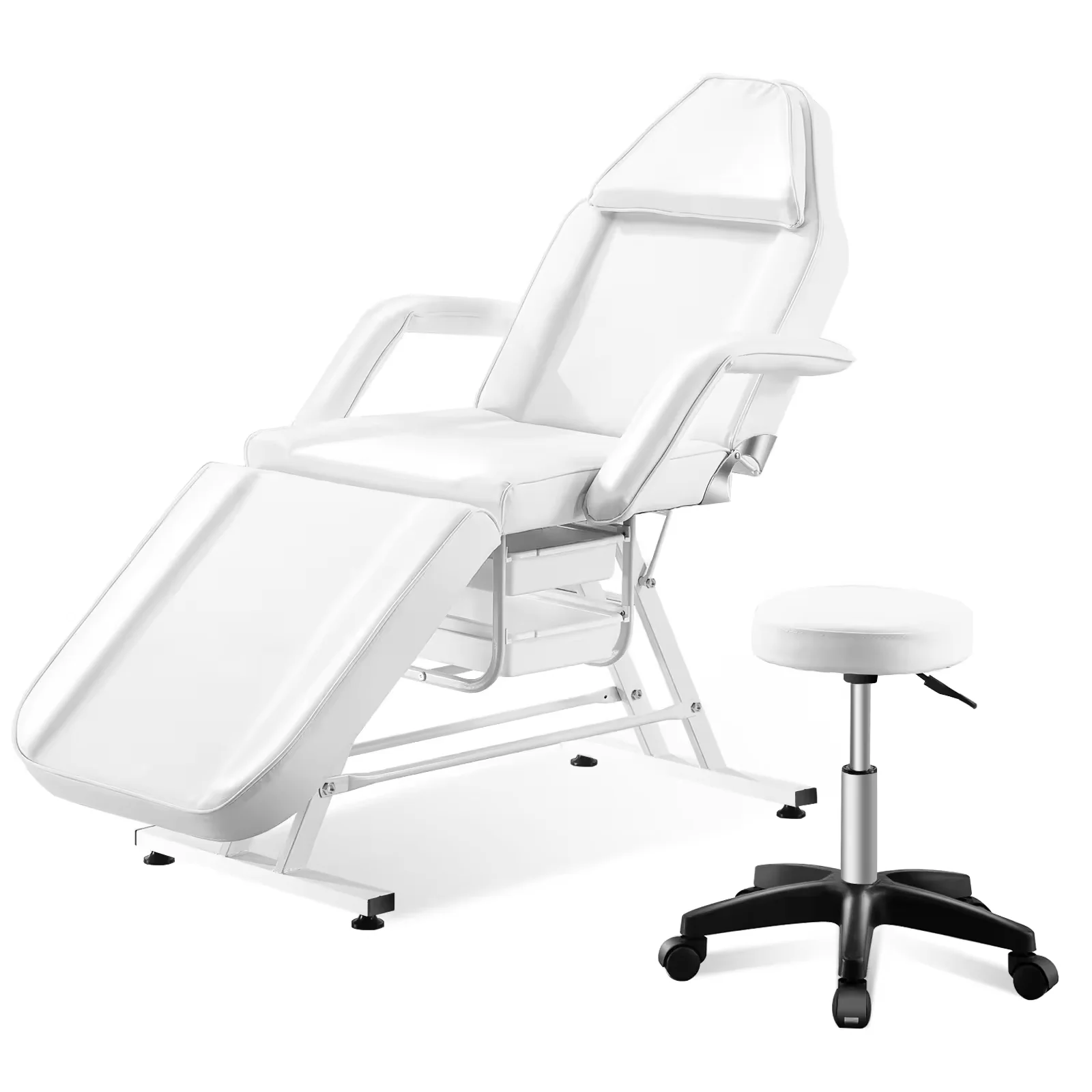 Portable Multi-Function Spa Salon Beauty Bed with Stool Factory Price Tattoo and Facial Chair for Massage Table Use