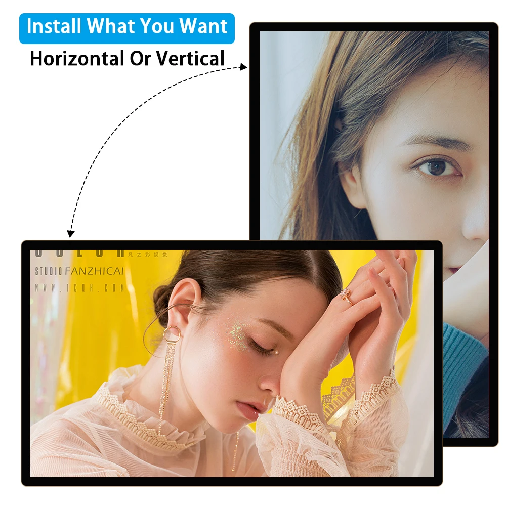 22 Inches Wall Mount Digital Menu Boards Signage Solutions Kiosk Machine Advertising Player