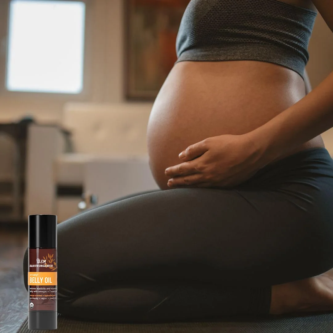 Belly Oil Organic Elasticity Oil Egyptian Calendula Vietnamese Dutch Shea Pregnancy Oil for Stretch Marks Maternity Care