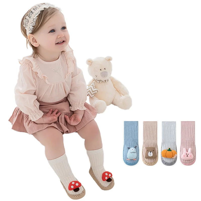 Wholesale New Style Cute Doll Baby Shoes 1-2 Years Infant Soft Comfort Learning Walking Shoe Socks Good Quality for Kids