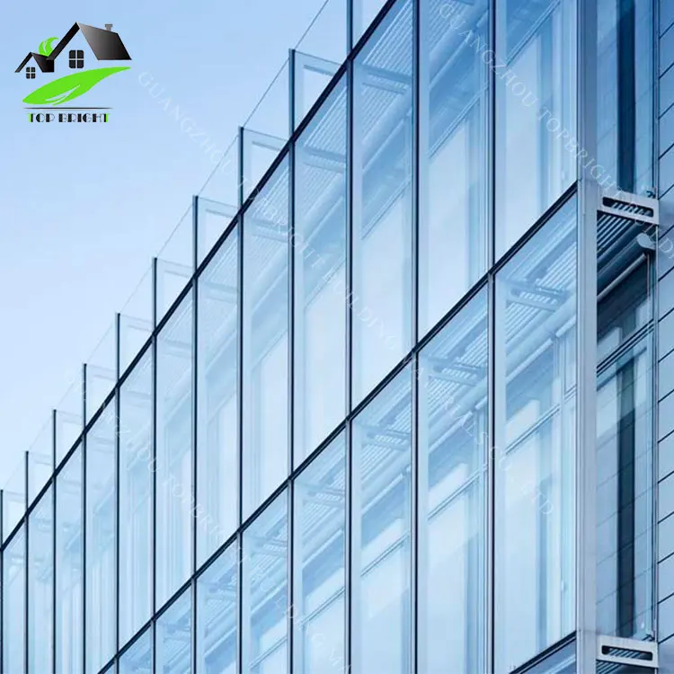 
Commerce tension cable glass wall curtain aluminum profile glass curtain wall price 