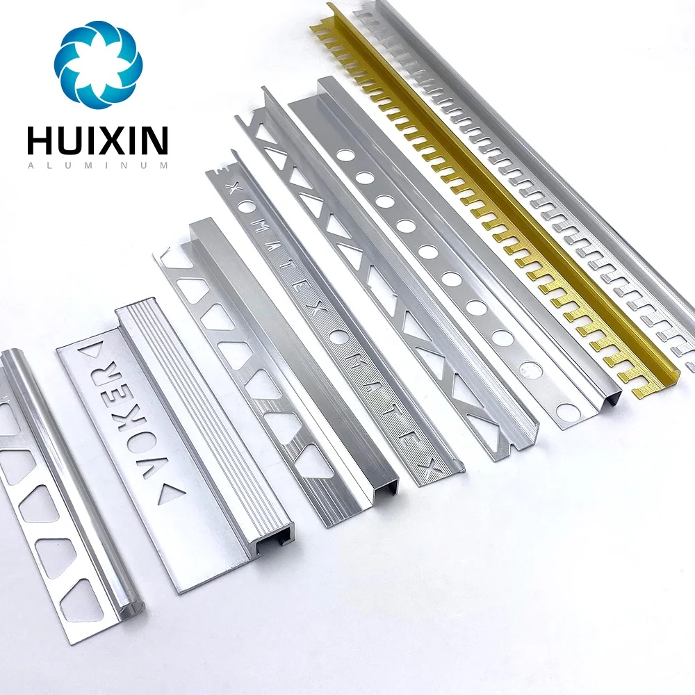 Shiny Surface Tile Edge Accessories Aluminium Tile Trim Corner Profile