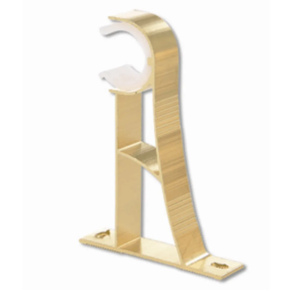 Golden Color Aluminum Curtain Rod Bracket Shower Curtain Holder Curtain Rod