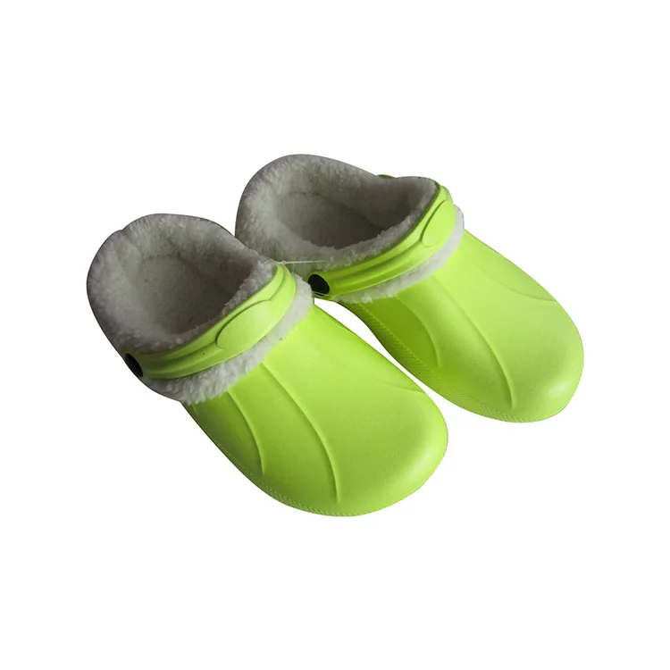 Outdoor Warm Comfortable Flat Fur Winter Eva Kids Clog Sandals