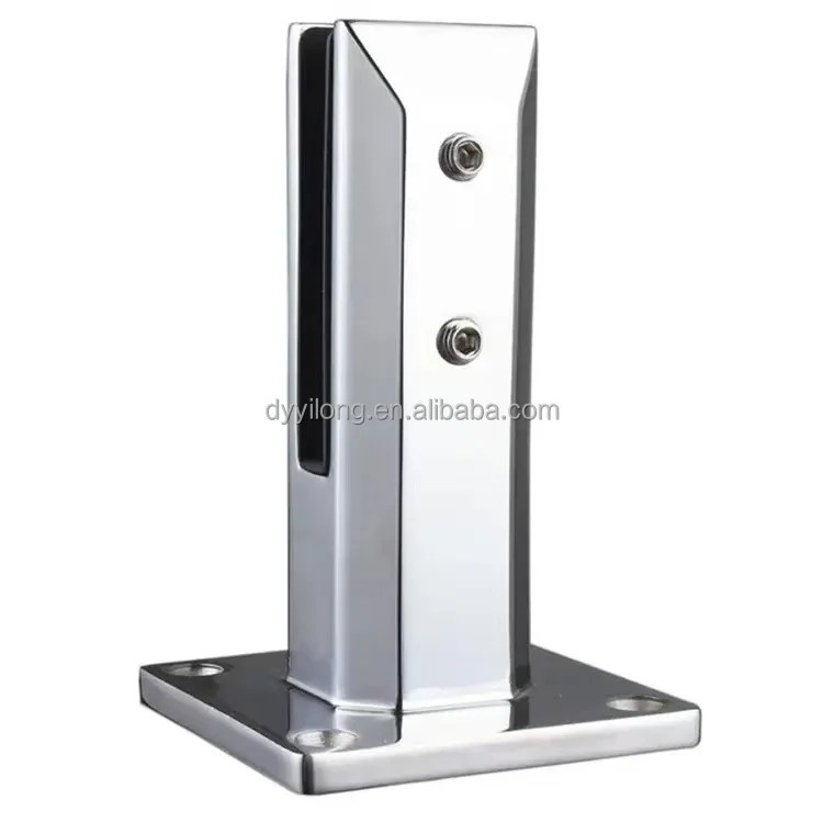 SS304 31 6 Stainless Steel Polish Pool Fence Spigot Clamp Tempered Glass Spigot casting with railing