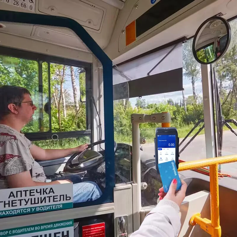 OEM PAX A920 adjustable pos terminal stand 360 rotation metal POS machine holder for bus taxi countertop