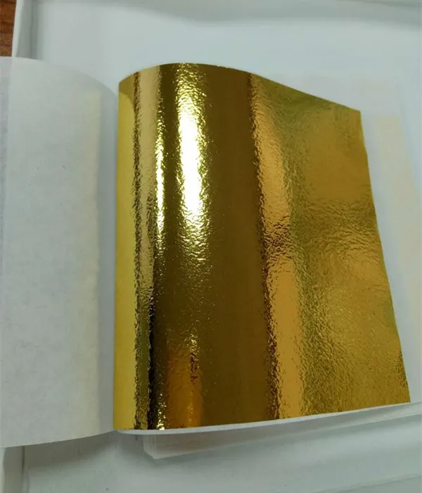 EXW price chinese gold leaf Taiwan leaf shiny gilding gold leaf for home decoration