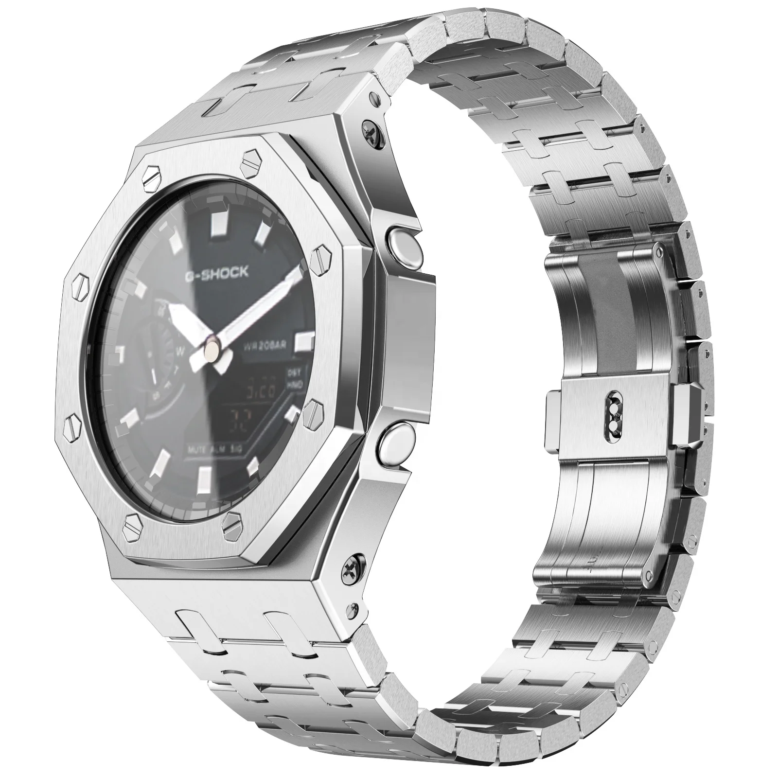 GA2100 mod metal case luxury watch band 316l stainless steel watch case AP watch modification for casio g shock GA2100