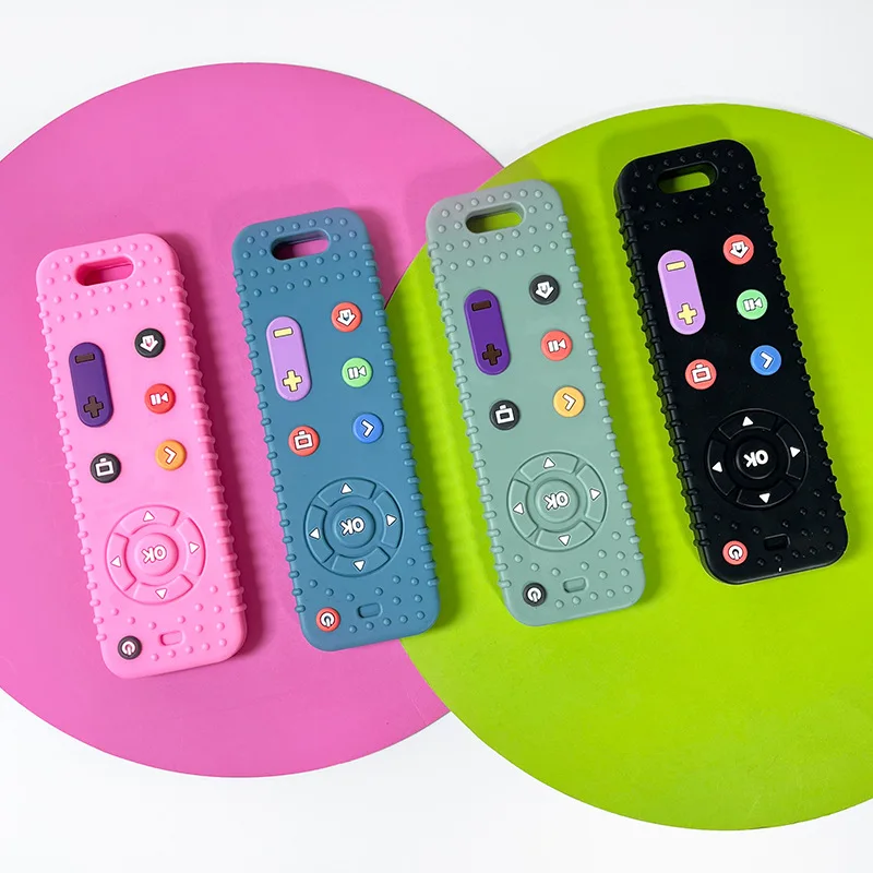 2024 Customizable Hot Selling Food Grade Silicone Teething Toys Game Controller Teether  Remote Control Teether For Baby