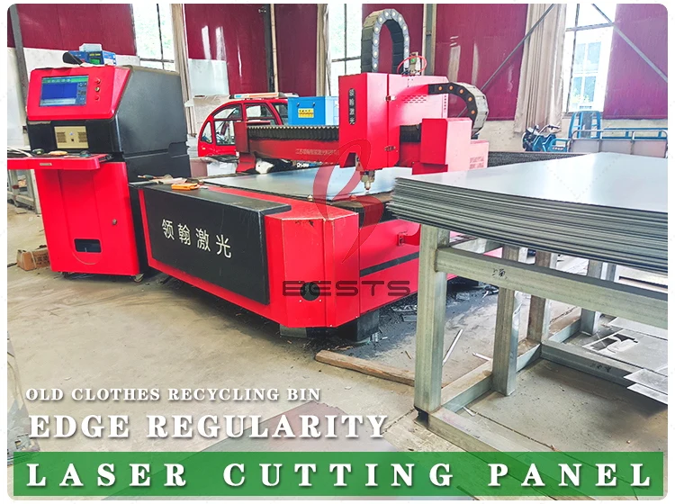 Manufacturer low price 10- 24 gauge galvanized steel different size clothing books donation bins