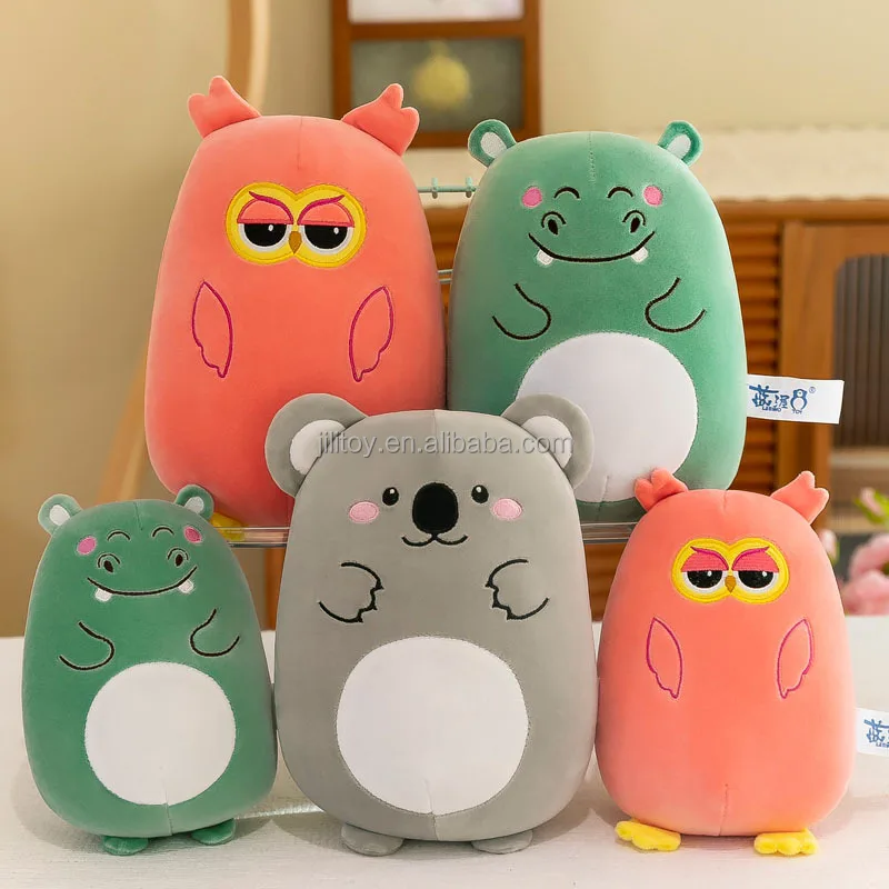 Wholesale comfortable plush toys custom animal wedding small dolls soft stuffed pillow toy owl koala match dog plush toy