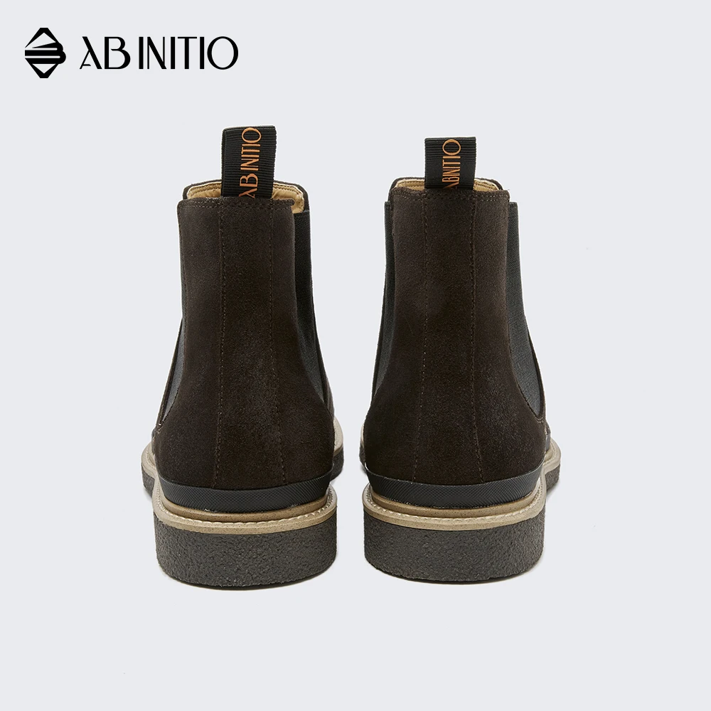 Custom Suede Chelsea Casual Flat Ankle Length Handmade Men Boot