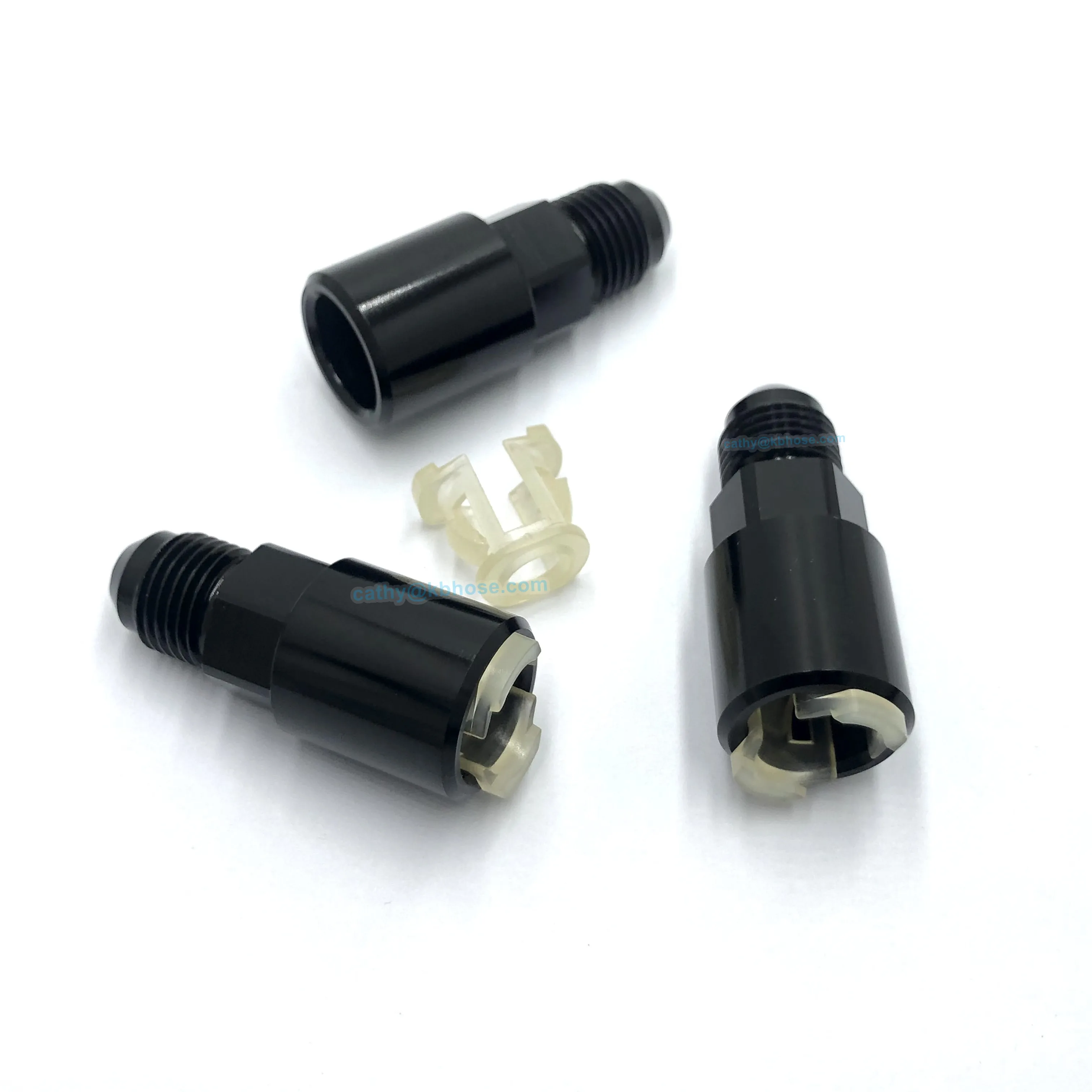 Aluminum -6AN AN6 Male to 5/16 Quick-Disconnect Female Hard Tube Push-On EFI Fitting Connector Oil Fuel Adapter
