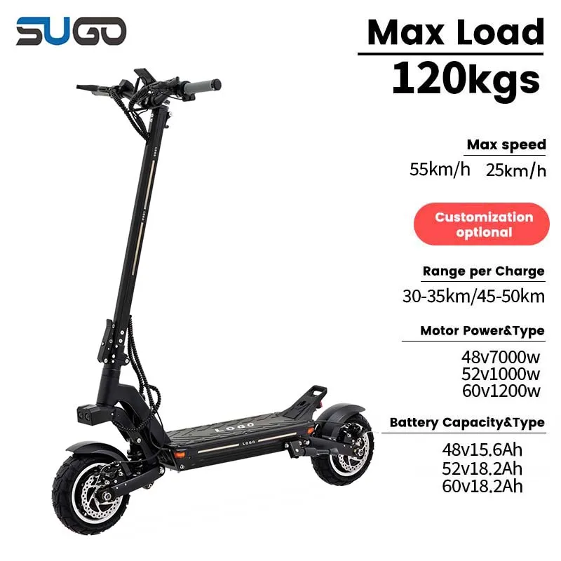 Electric Scooter Adult 700w 10inch Tire Led Light Steering Post 30-35KM Electric Scooter Foldable