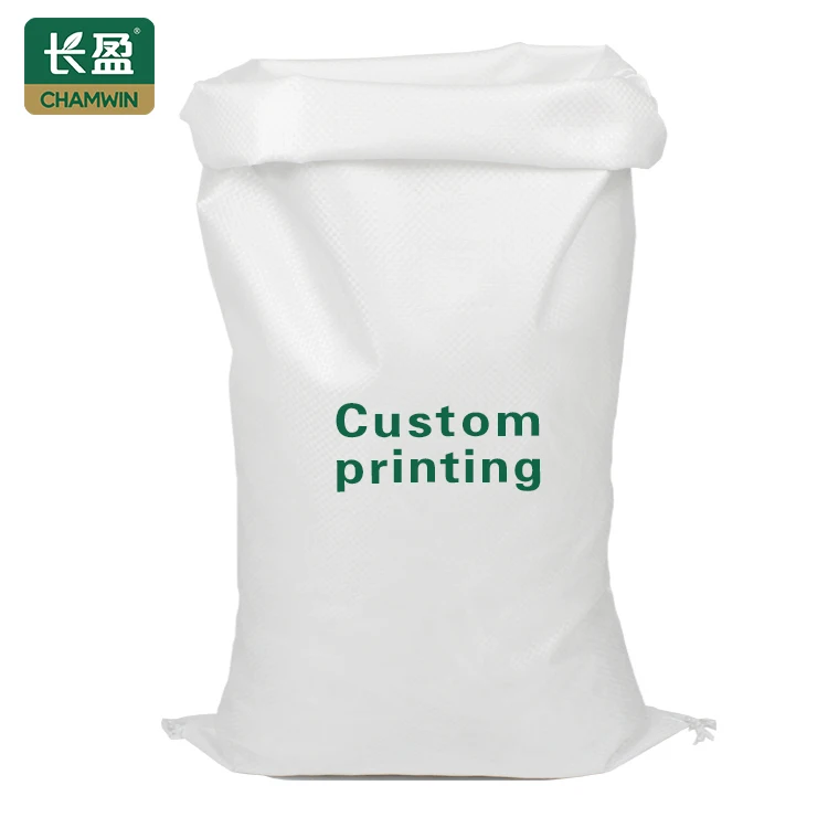 
Agriculture package plastic recyclable pp woven bag for 25kg 50kg flour rice packing bag custom size sacks 