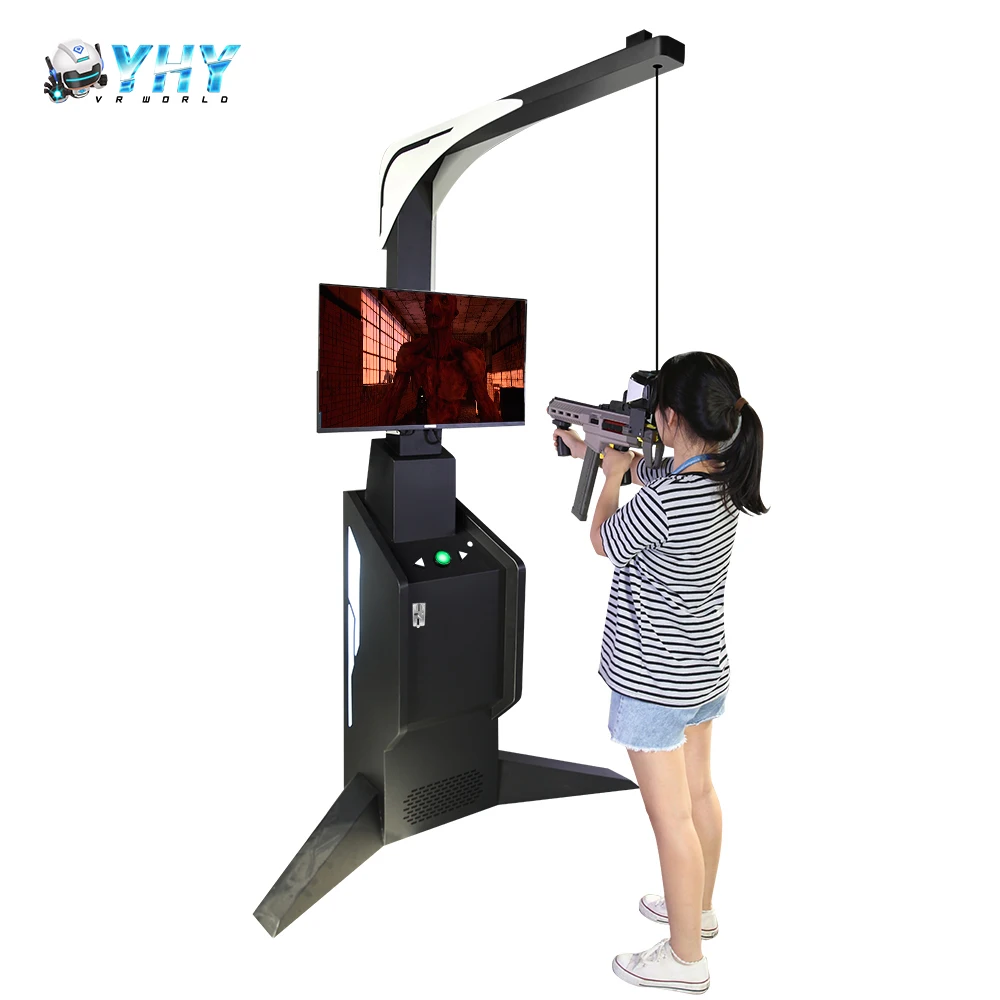 YHYVR 32 inch Screen ar/vr Entertainment Gun Battle Games Standing Walker VR Shooting Games 9D VR Set