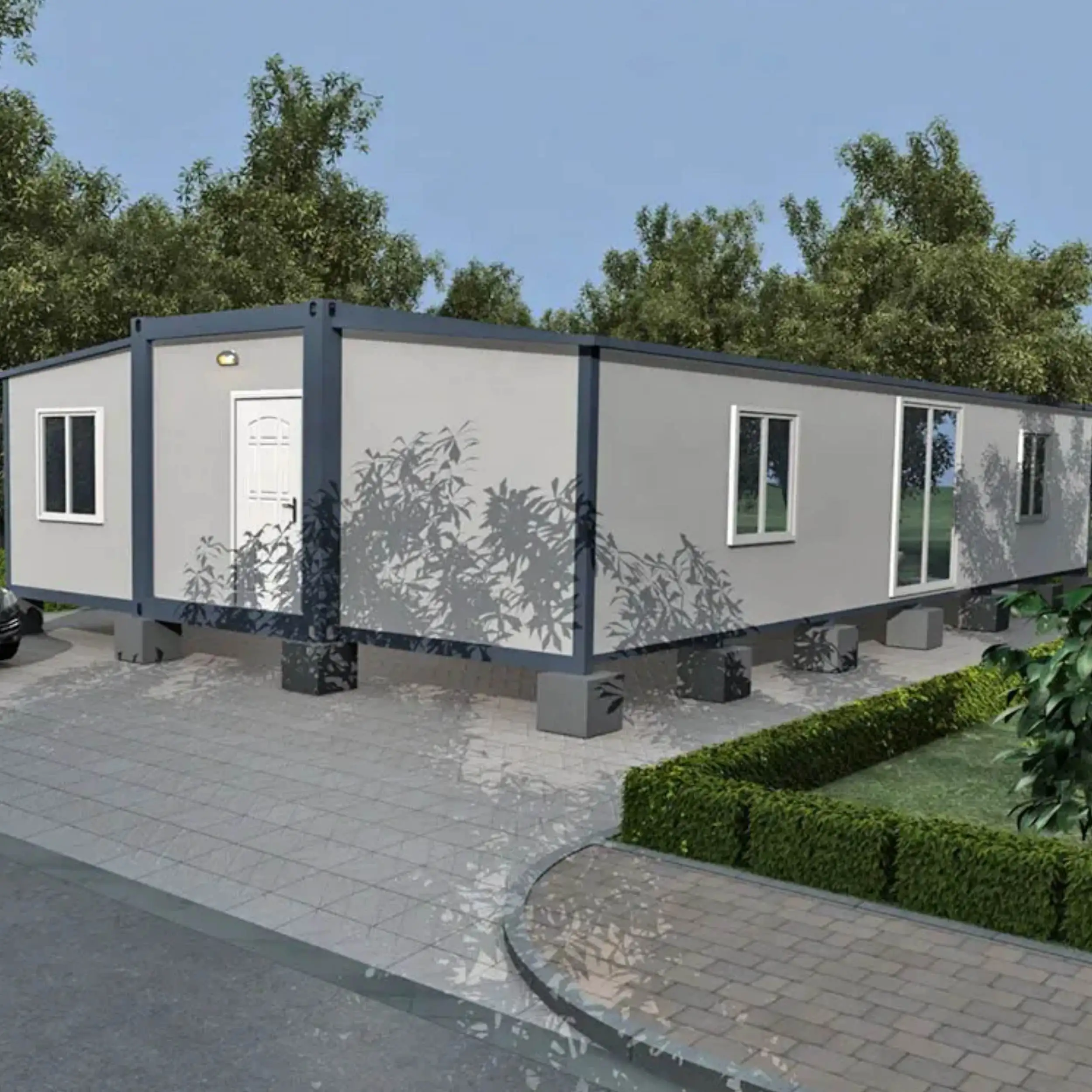 Лучший недорогой раздвижной контейнерный дом с защитой от дождя, сразу после установки