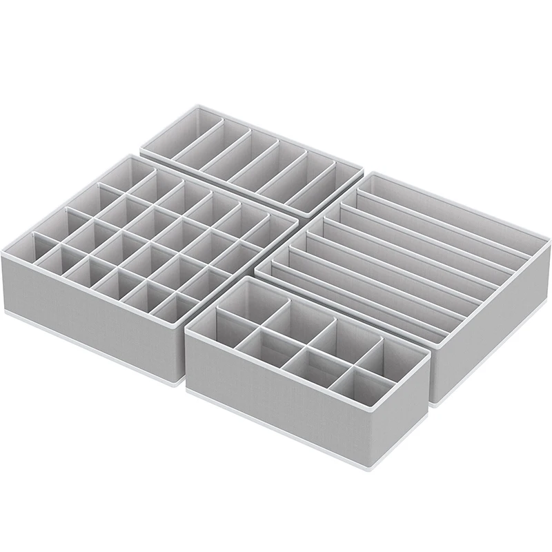 Household clothes storage boxes Organizer Stackable Foldable Fabric Drawer Socks Underwear Bra Storage Box