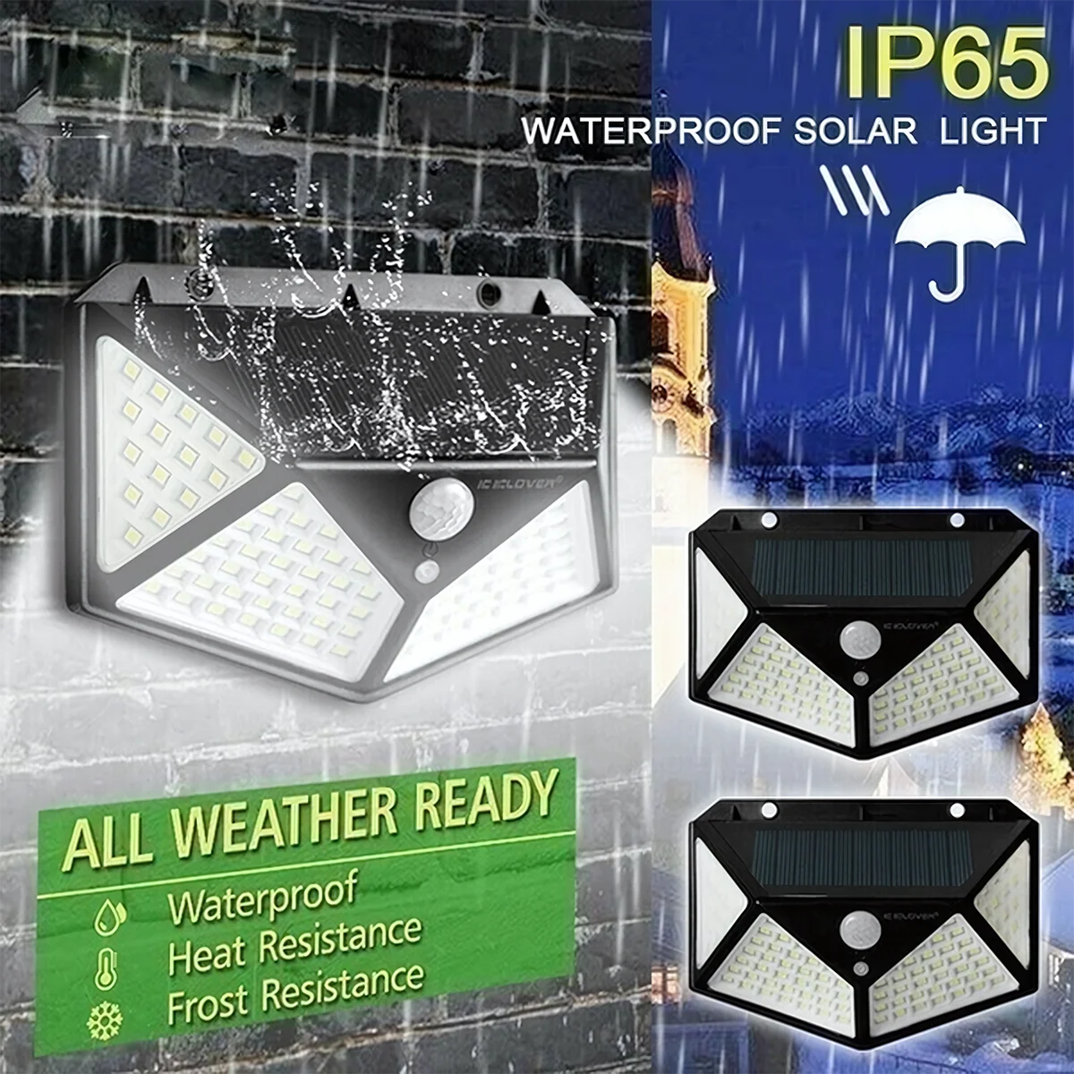 100 LED Solar Light PIR Motion Sensor Outdoor Solar Lamp IP65 Waterproof Wall Light Solar Sunlight Powered Garden street light