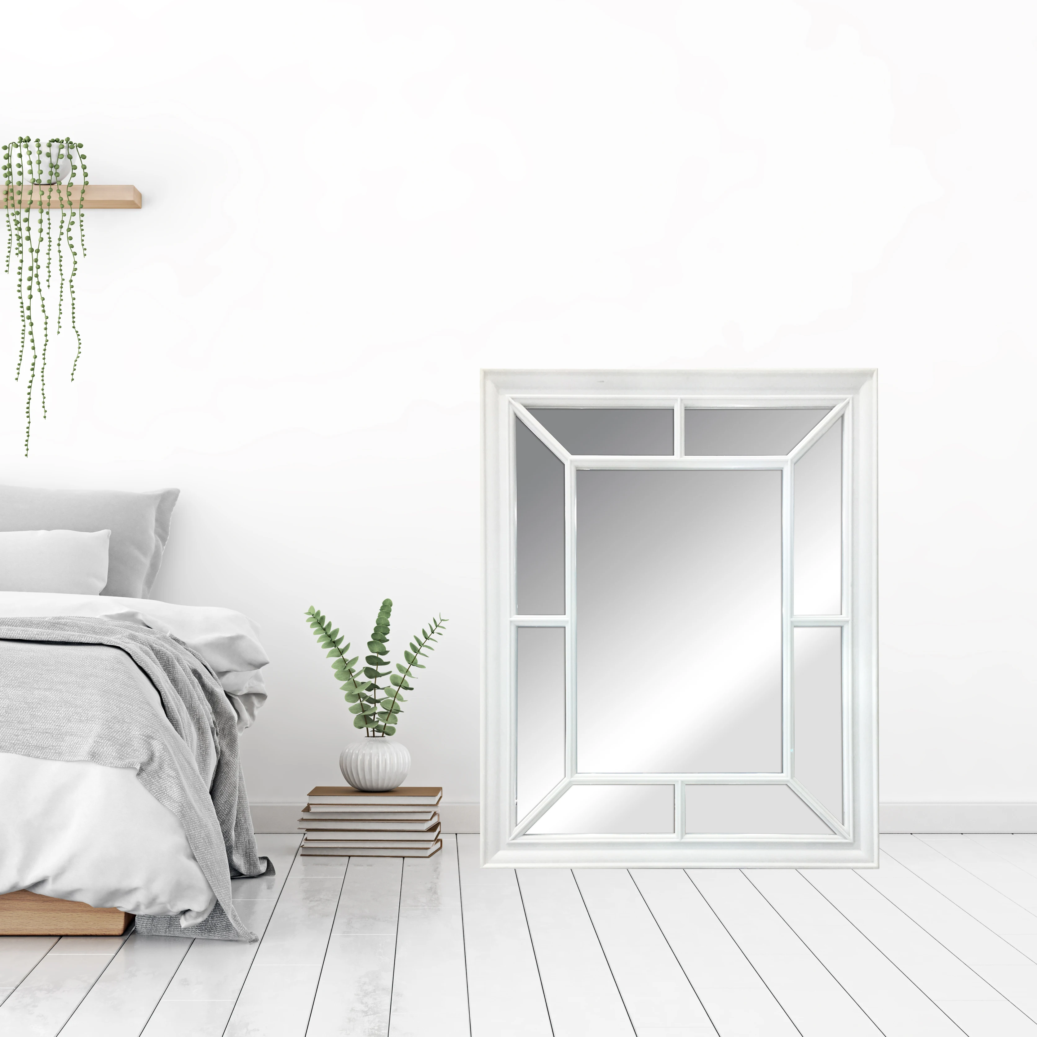 Sofine popular wall decoration plastic frame pane decorative Antique window mirror for indoor or outdoor