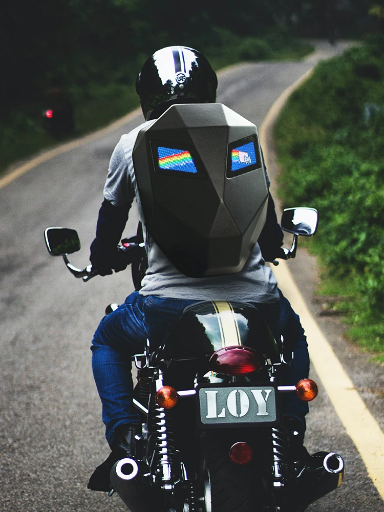 Factory LED Cycling Backpack High Quality Backpack Waterproof Put Helmet Motorcycle Riding Backpack